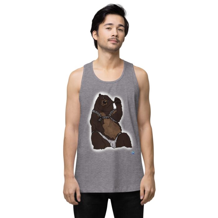 Men’s premium tank top - Disco Bear - Image 17