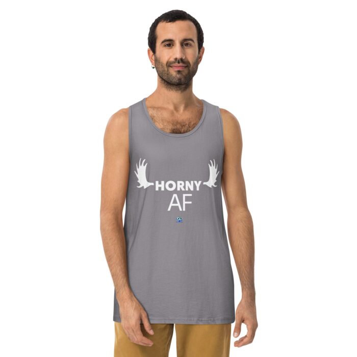 Men’s premium tank top - Horny AF