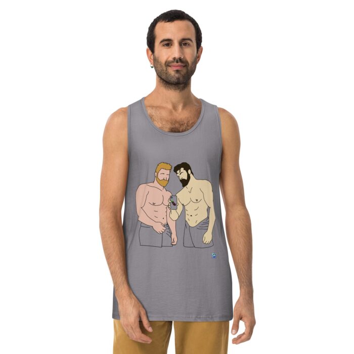 Men’s premium tank top - Locker Room Selfie - Image 9