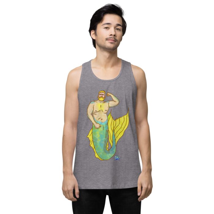 Men’s premium tank top - MerCub Yellow - Image 17