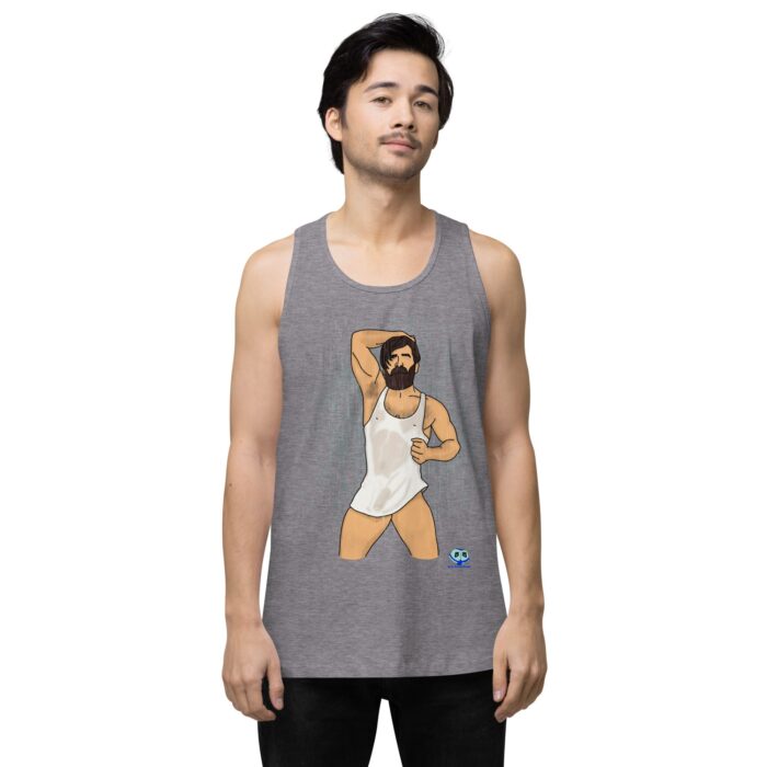 Men’s premium tank top - Rain - Image 17