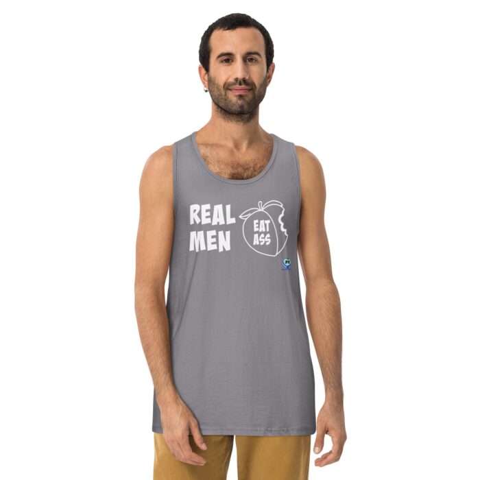 Men’s premium tank top - Real Men Eat Ass - Image 9