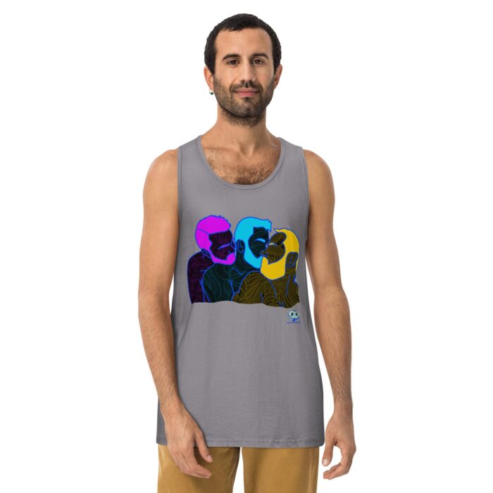 Men’s premium tank top - Throuple Pop Art - Image 9