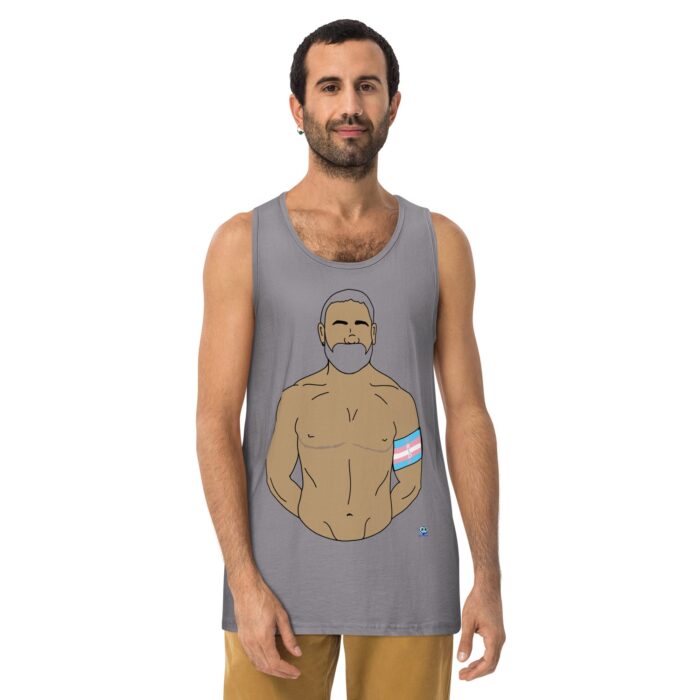 Men’s premium tank top - Trans Pride - Image 10