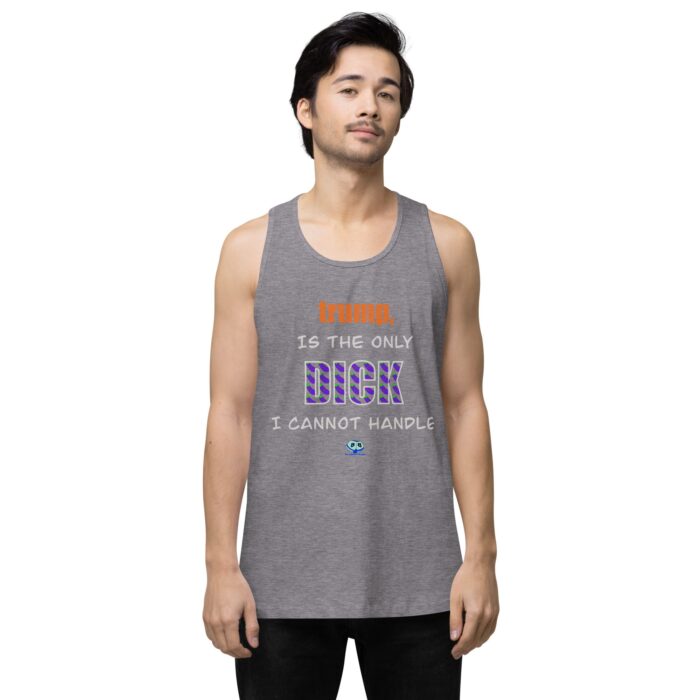 Men’s premium tank top - trump is a dick - Image 17