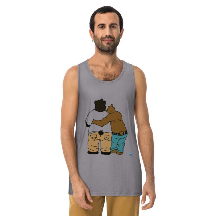 Men’s premium tank top - Two Bears from Behind - Image 9