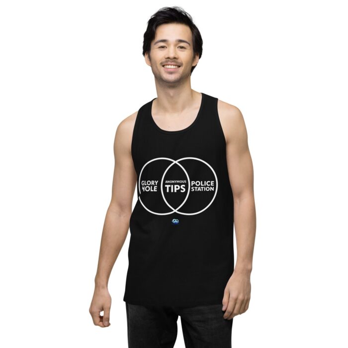 Men’s premium tank top - Anonymous Tips - Image 3