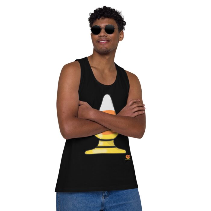 Men’s premium tank top - Candy Corn Butt Plug - Image 3