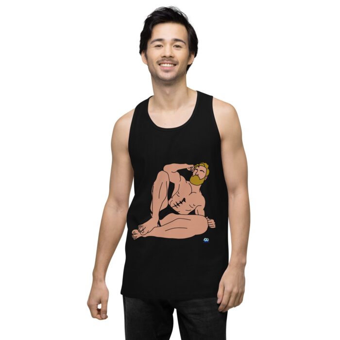 Men’s premium tank top - Blonde in Jock - Image 3