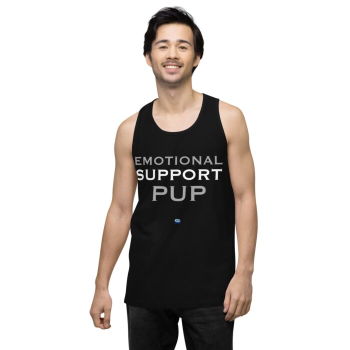 Men’s premium tank top - Emotional Support Pup - Image 3