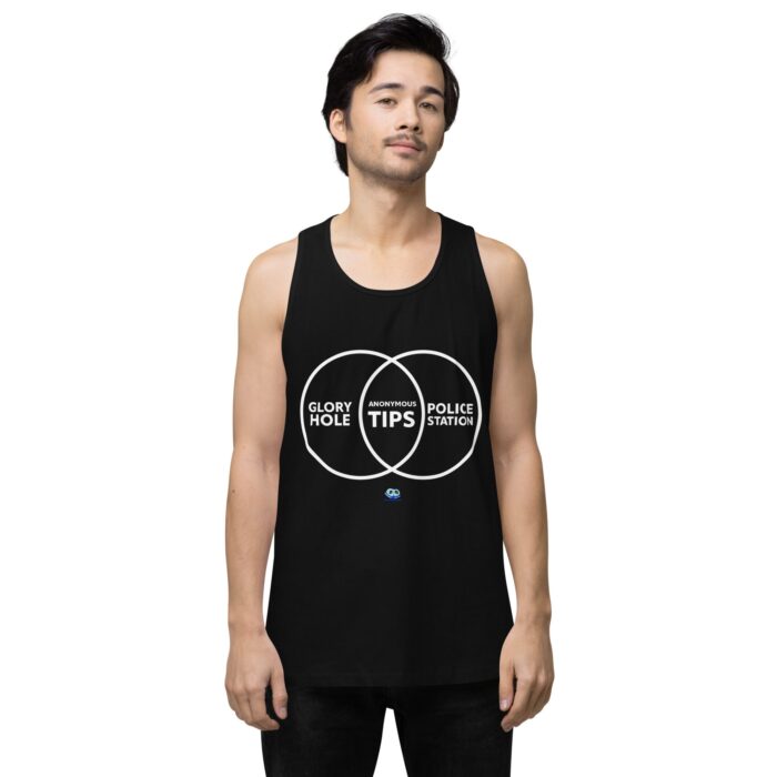 Men’s premium tank top - Anonymous Tips - Image 2