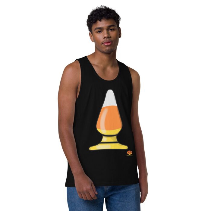Men’s premium tank top - Candy Corn Butt Plug - Image 2