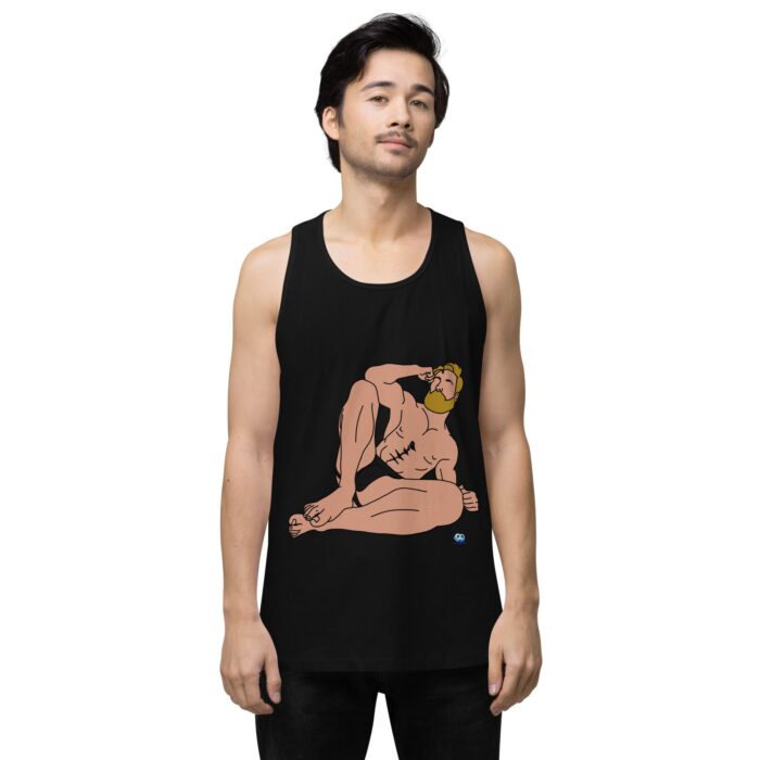 Men’s premium tank top - Blonde in Jock - Image 2