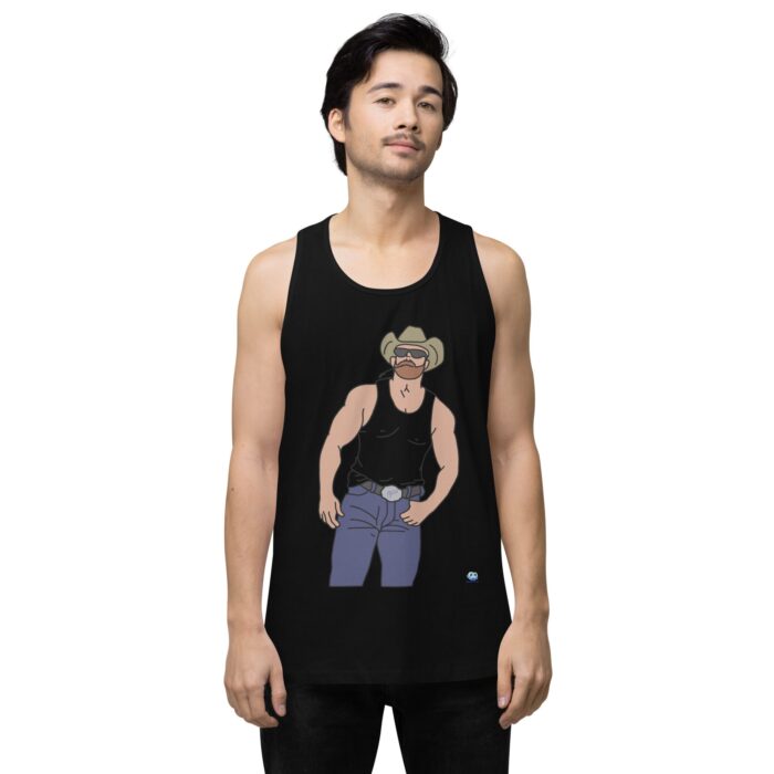 Men’s premium tank top - Cowboy Blues - Image 2