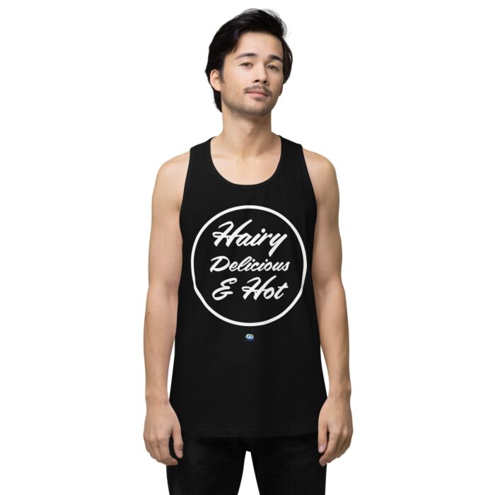 Men’s premium tank top - Hot Hairy Delicious - Image 2