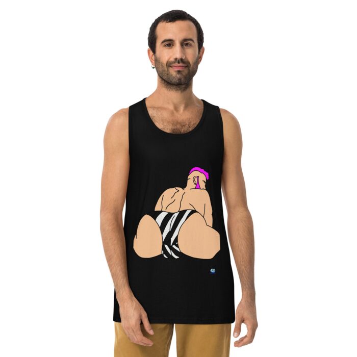 Men’s premium tank top - Stripes - Image 2