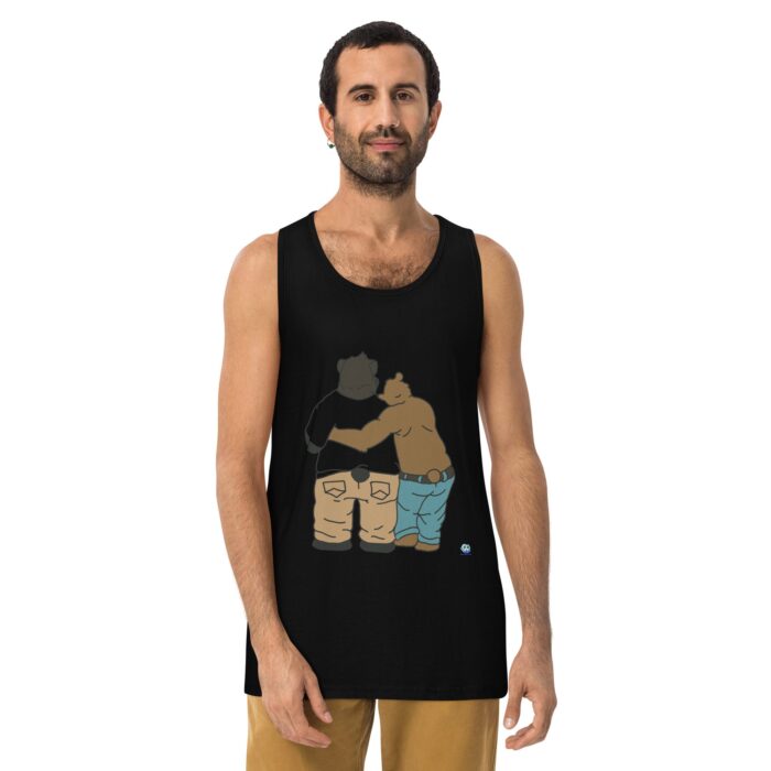 Men’s premium tank top - Two Bears from Behind - Image 2