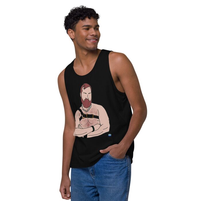 Men’s premium tank top - Hairy Harness - Image 3