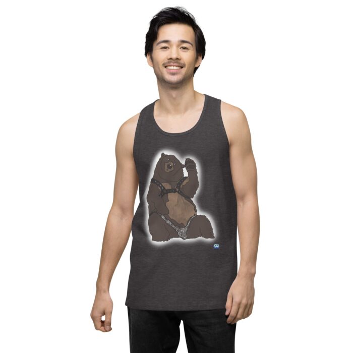 Men’s premium tank top - Disco Bear - Image 11