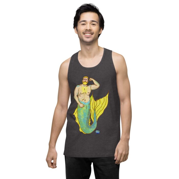 Men’s premium tank top - MerCub Yellow - Image 10