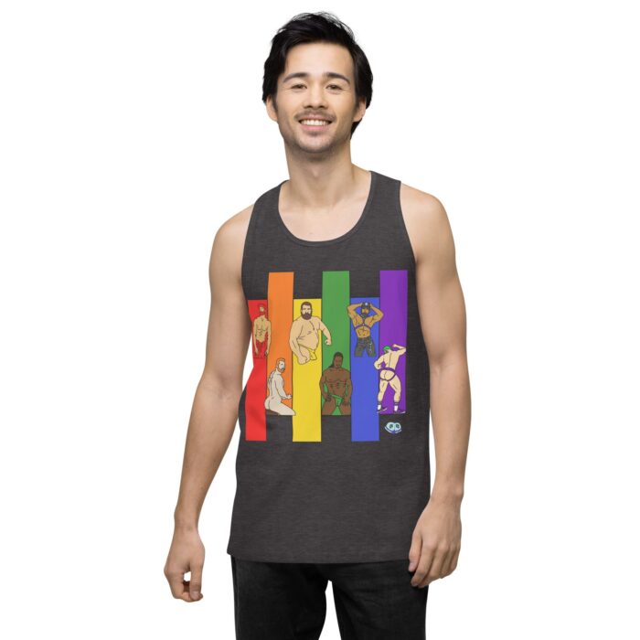 Men’s premium tank top - Pride Columns - Image 23