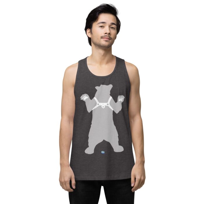 Men’s premium tank top - Bear in Harness / Leather Bear - Image 22