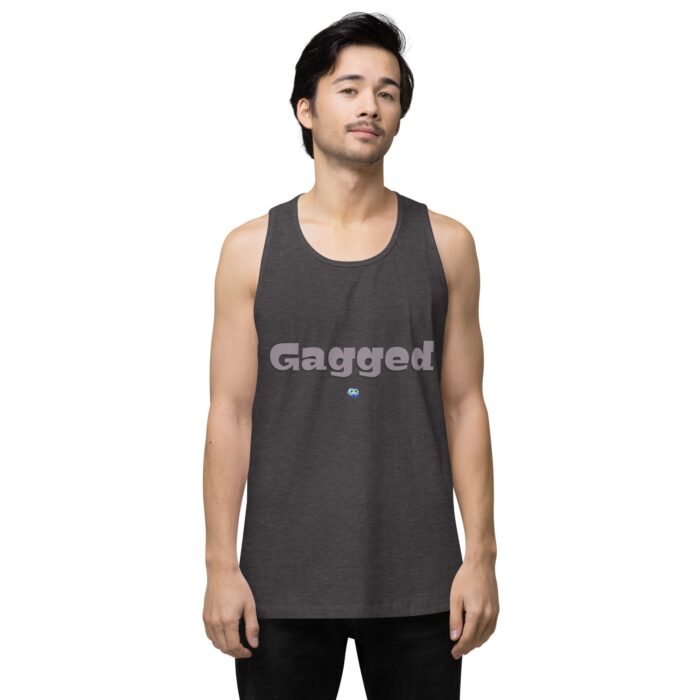 Men’s premium tank top - Gagged - Image 10