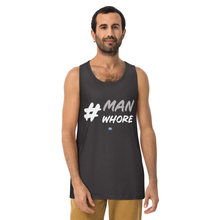 Men’s premium tank top - Man Whore - Image 9