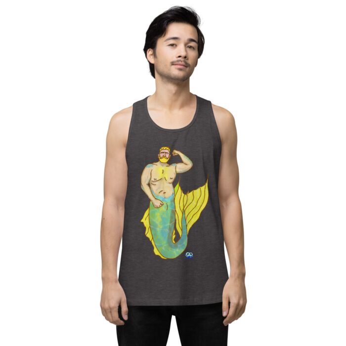 Men’s premium tank top - MerCub Yellow - Image 9