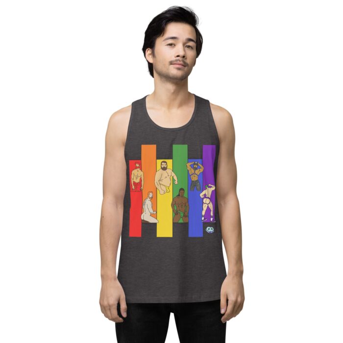 Men’s premium tank top - Pride Columns - Image 22