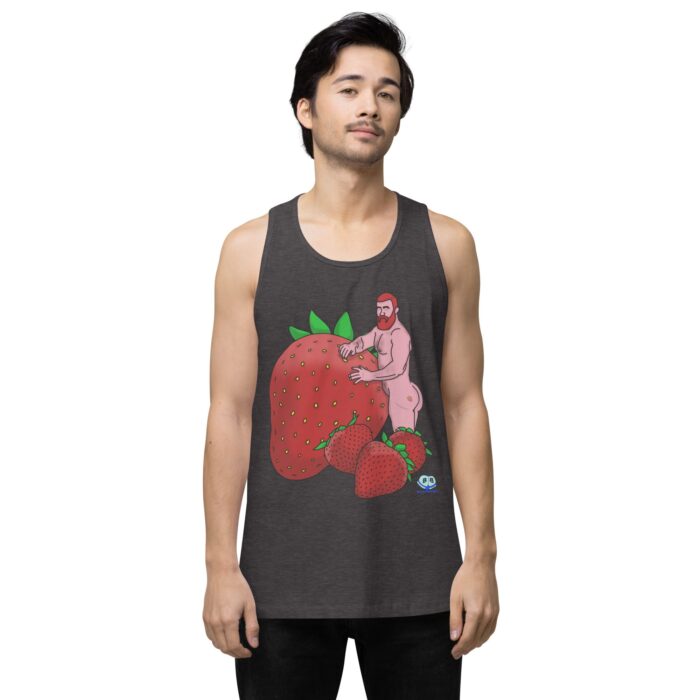 Men’s premium tank top - Red and Wild - Image 10