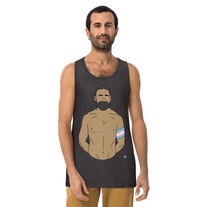 Men’s premium tank top - Trans Pride - Image 6