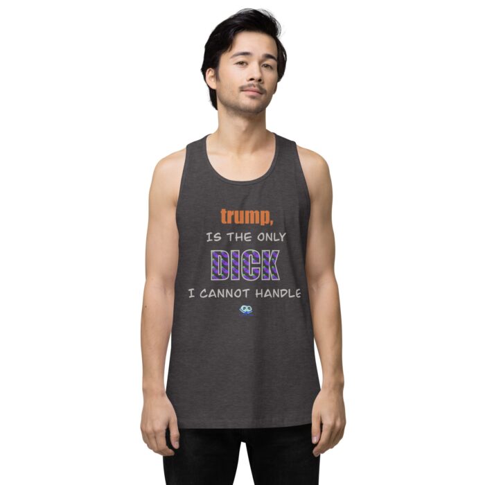 Men’s premium tank top - trump is a dick - Image 9