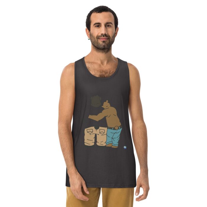 Men’s premium tank top - Two Bears from Behind - Image 5