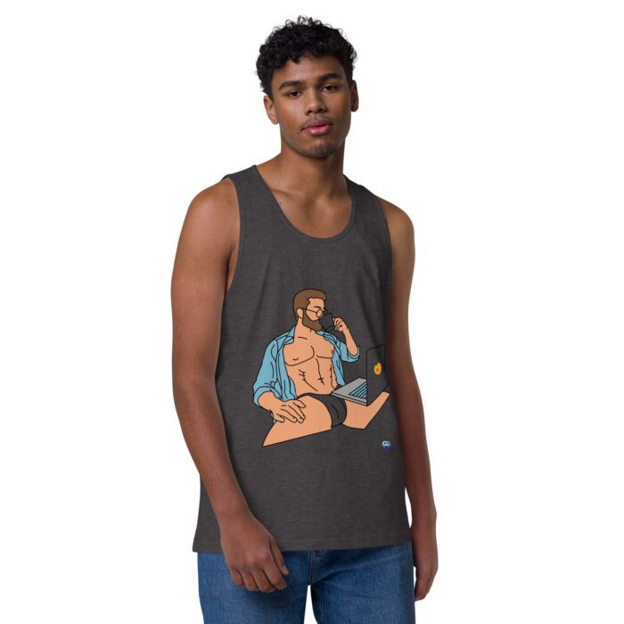 Men’s premium tank top - Work from Home - Image 10