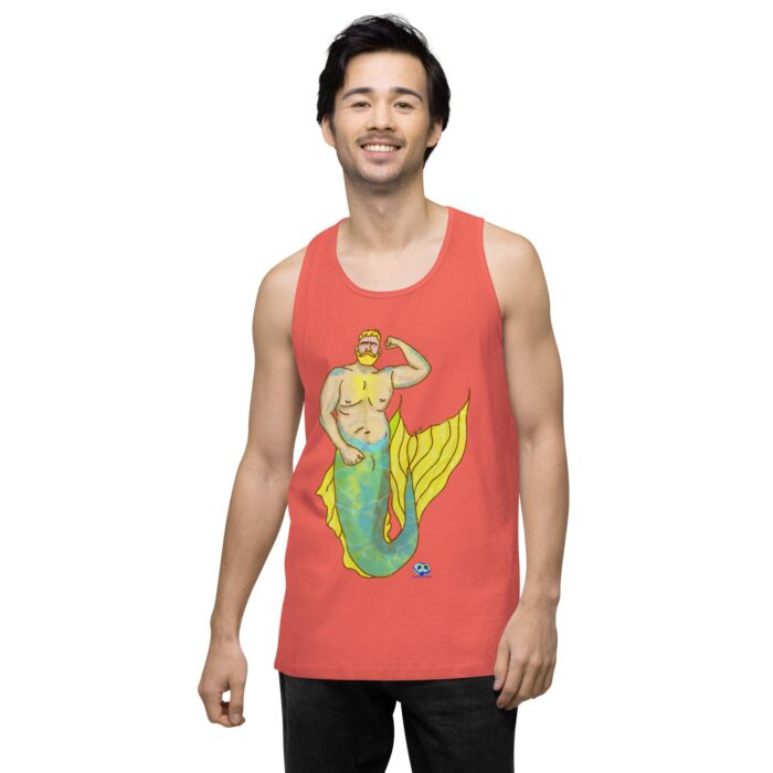 Men’s premium tank top - MerCub Yellow - Image 16