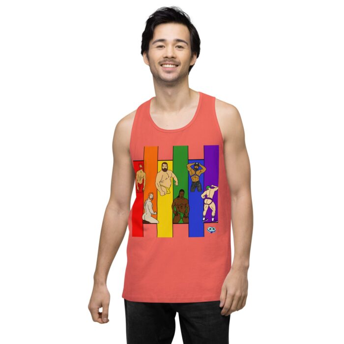 Men’s premium tank top - Pride Columns - Image 38