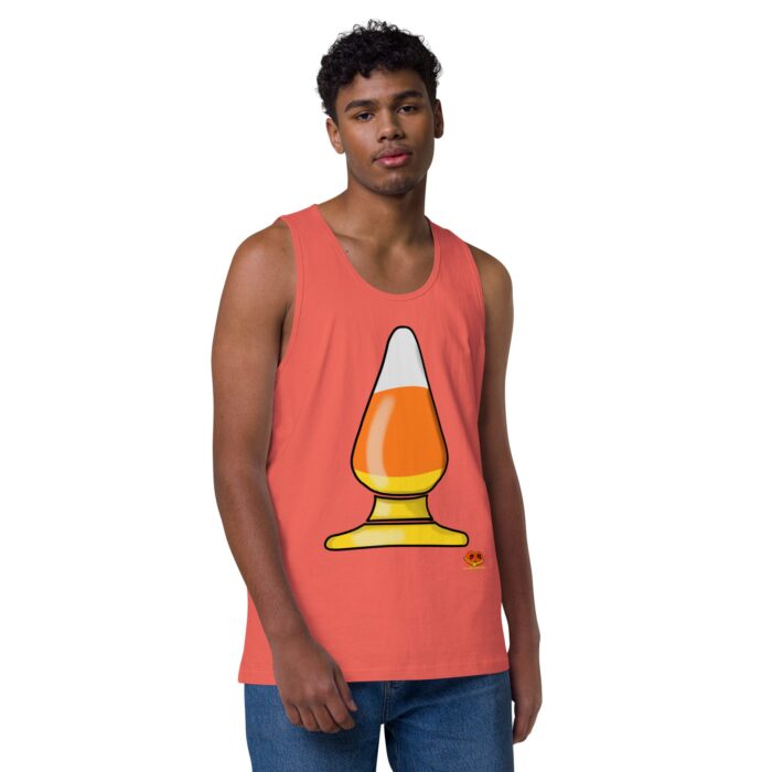 Men’s premium tank top - Candy Corn Butt Plug - Image 30