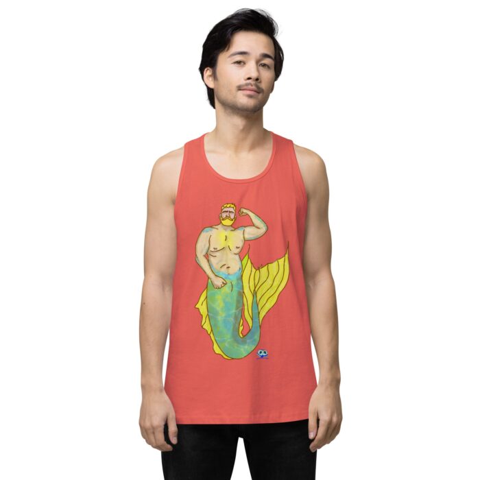 Men’s premium tank top - MerCub Yellow - Image 15