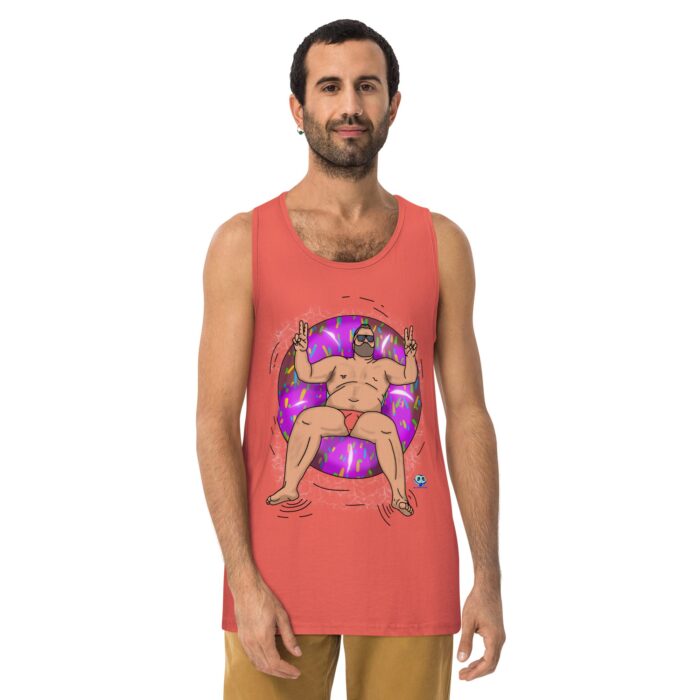 Men’s premium tank top - Peace, Love, and Doughnuts - Image 16