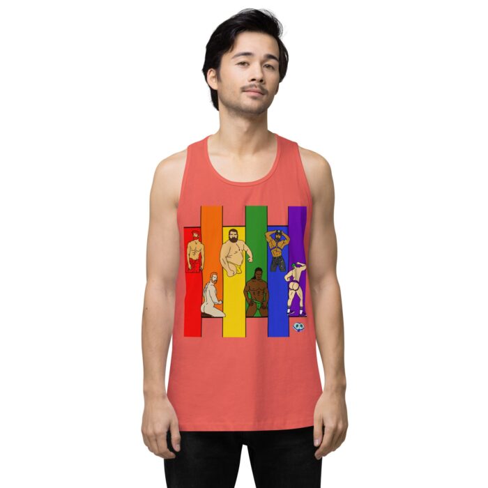 Men’s premium tank top - Pride Columns - Image 37