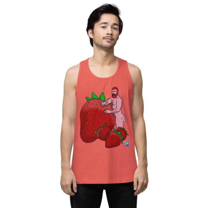 Men’s premium tank top - Red and Wild - Image 16