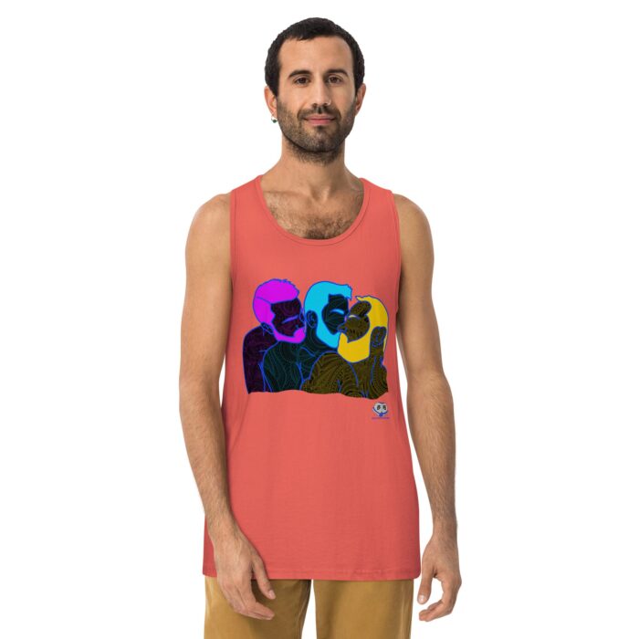 Men’s premium tank top - Throuple Pop Art - Image 8