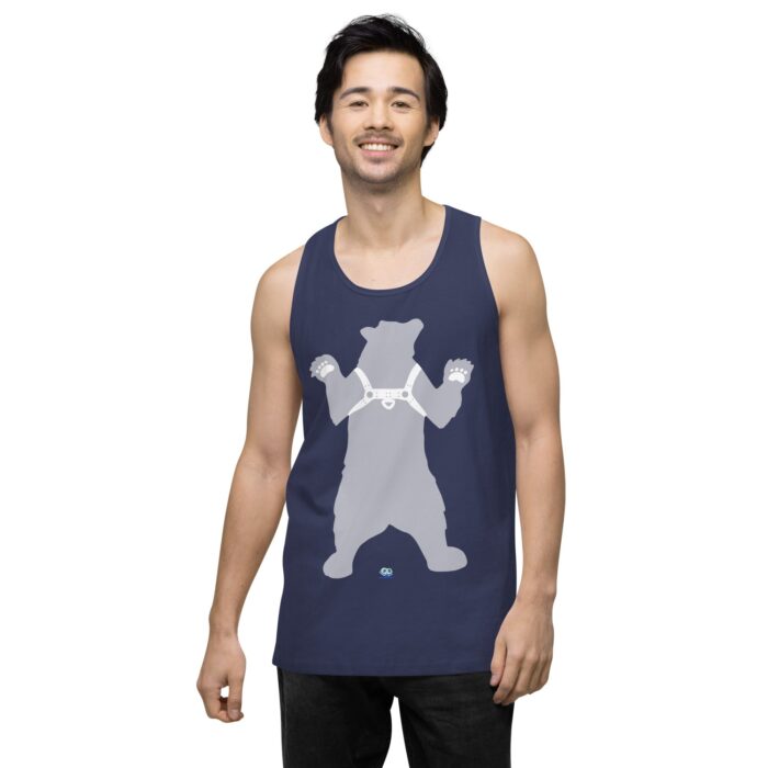 Men’s premium tank top - Bear in Harness / Leather Bear - Image 28