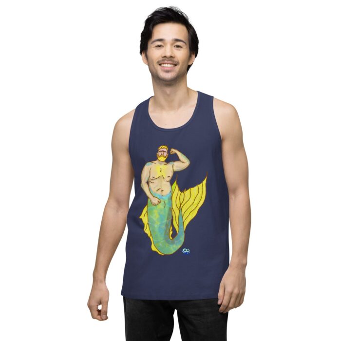 Men’s premium tank top - MerCub Yellow - Image 12
