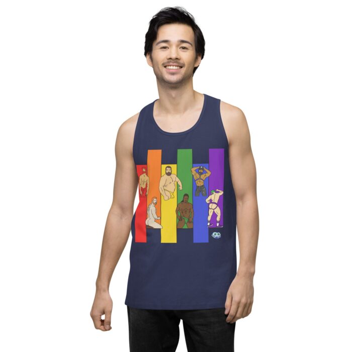 Men’s premium tank top - Pride Columns - Image 28