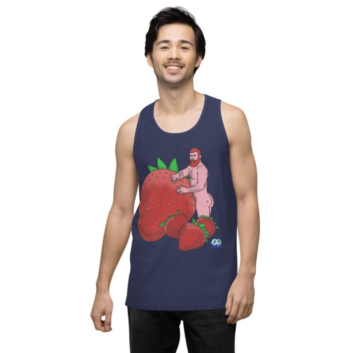 Men’s premium tank top - Red and Wild - Image 13