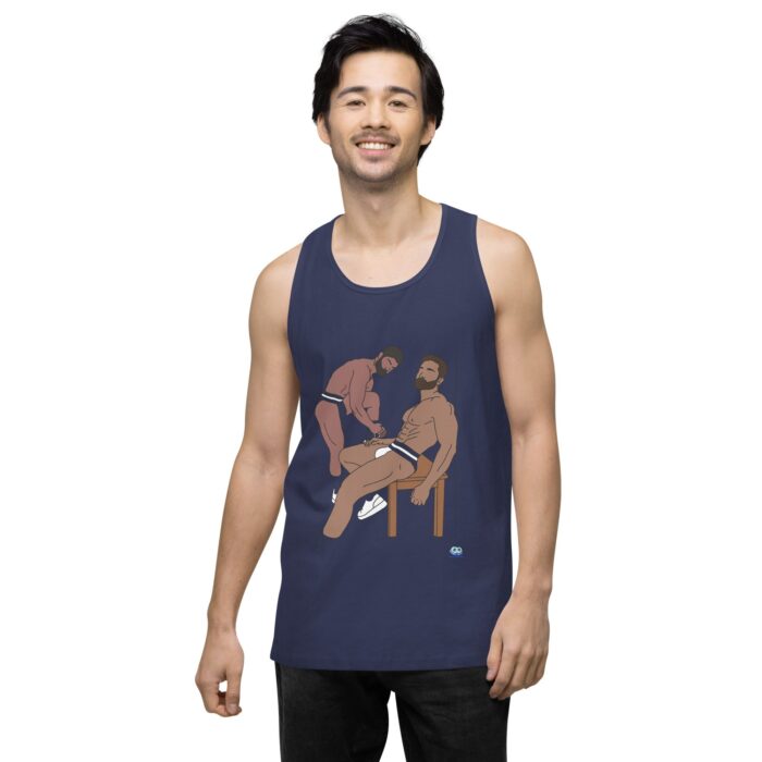 Men’s premium tank top - Steam Room Couple - Image 27