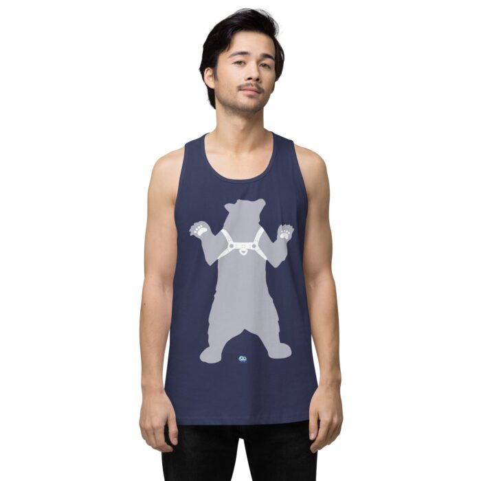 Men’s premium tank top - Bear in Harness / Leather Bear - Image 27