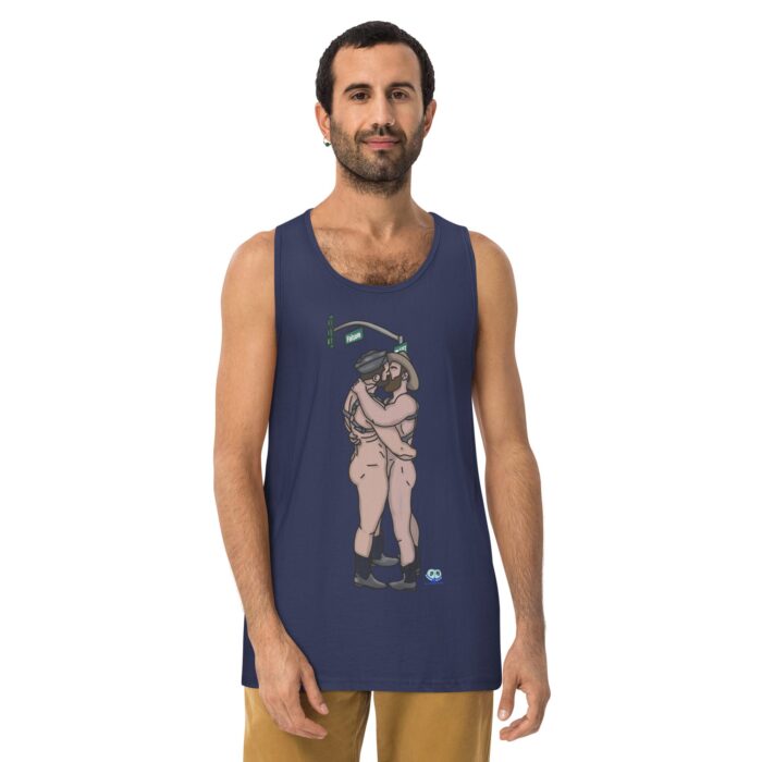 Men’s premium tank top - Folsom Kiss - Image 12